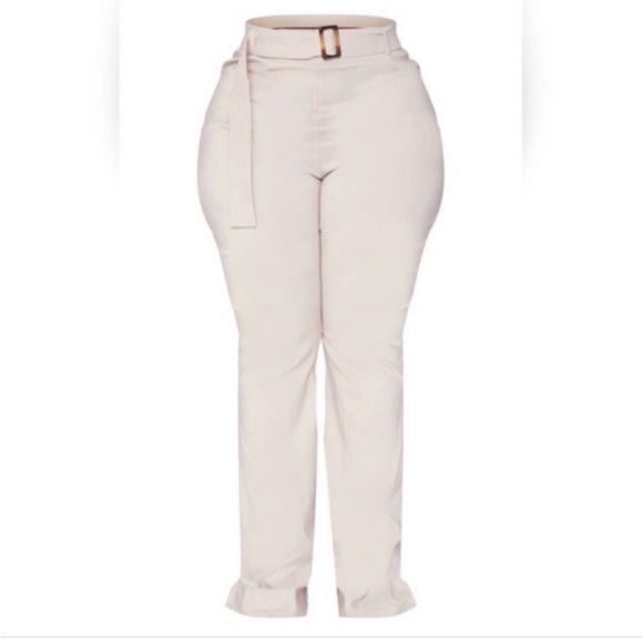 BUNDLE OFF SHOULDER TOP & HIGH WAISTED KHAKI PANTS SET - Picture 7 of 12